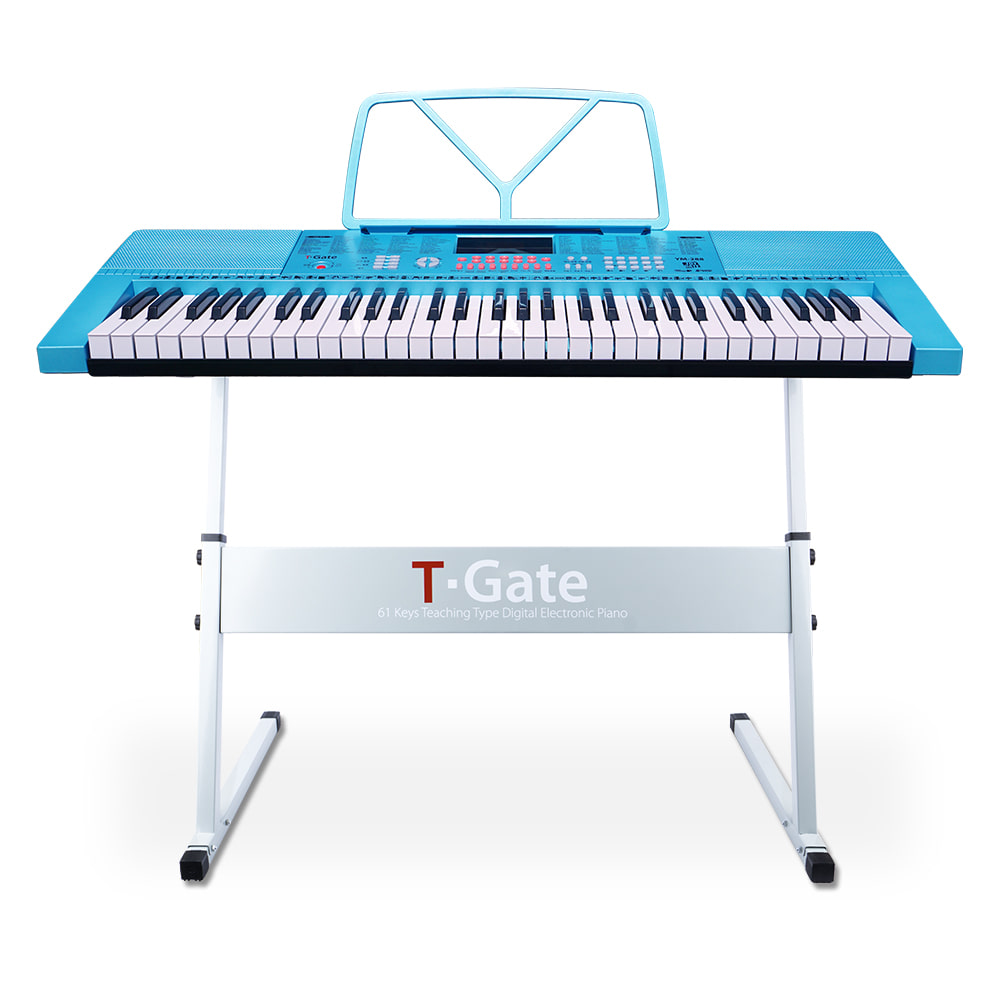 교습용 디지털 피아노 TYPE AA (블루) 61키 슬림형 스탠드포함 T-Gate